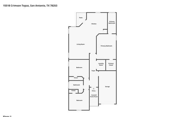 rental at 15518  Crimson Topaz in San Antonio, TX — photo 2