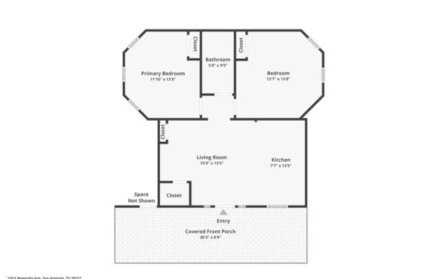 2-bedroom rental at 120 E Magnolia Unit 101 in San Antonio, TX — photo 2