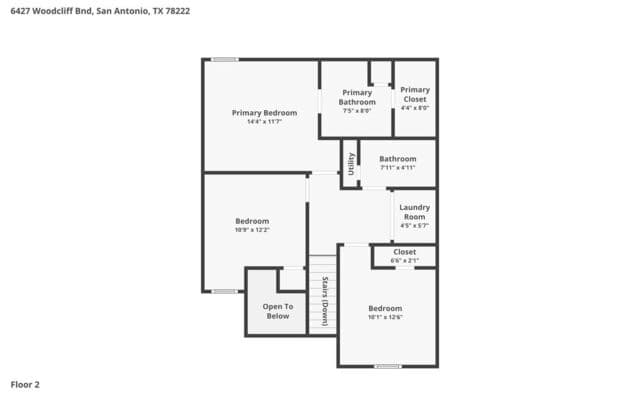 3-bedroom rental at 6427 Woodcliff Bnd in San Antonio, TX — photo 2