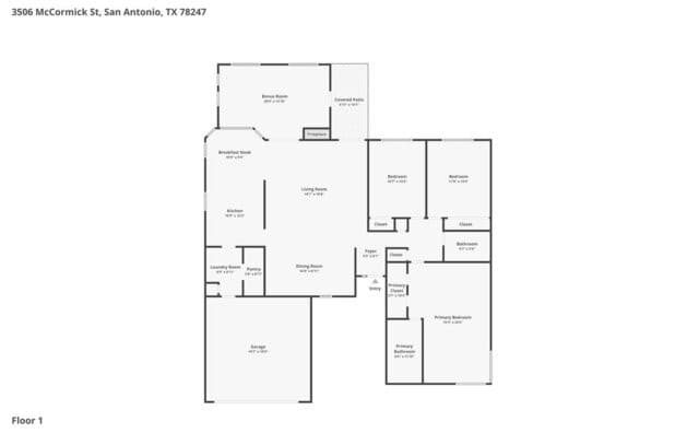 3-bedroom rental at 3506 McCormick St in San Antonio, TX — photo 2