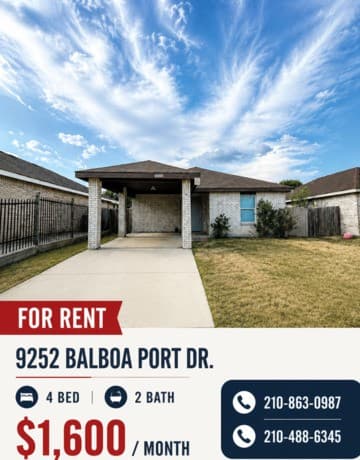 rental at 9252 Balboa Port Dr in San Antonio TX